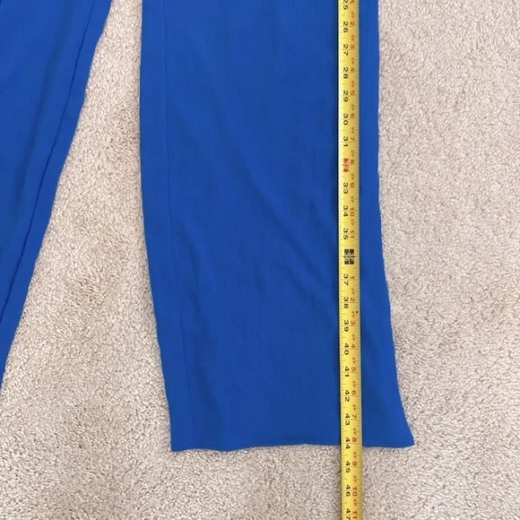 Frank Lyman NWT Women's Imperial Blue Pants Outfit w/ Chiffon Overlay Size L - Picture 15 of 16